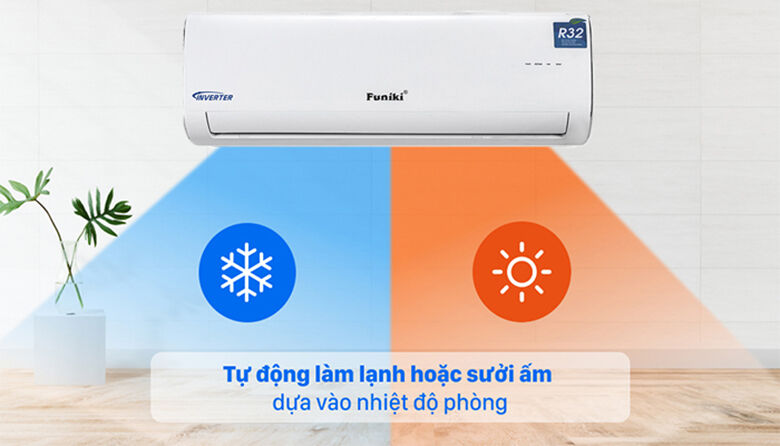 điều hòa funiki 2 chiều inverter 9000 btu hih09tmu - thiết kế 2 chiều tiện nghi