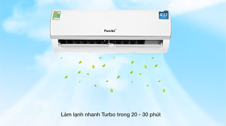làm lạnh nhanh tức thì -điều hoà funiki 1 chiều 18000 btu hsc18tmu