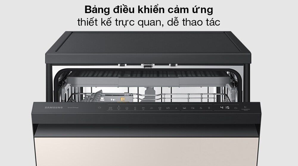 máy rửa bát độc lập samsung bespoke dw60cb750fapsv - bảng điều khiển