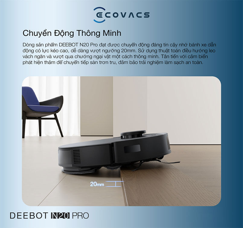 robot hút bụi lau nhà ecovacs deebot n20 pro