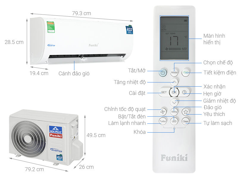 điều hòa funiki inverter 1.5 hp hic12tmu