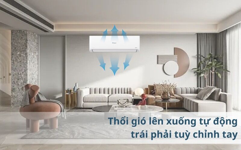 cơ chế thổi gió trên điều hòa casper inverter 12000 btu gc-12is35