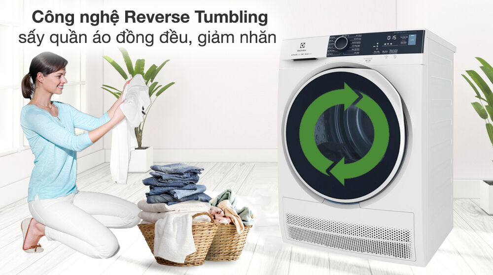 máy sấy ngưng tụ electrolux 8 kg edc804p5wb - công nghệ sấy nổi bật