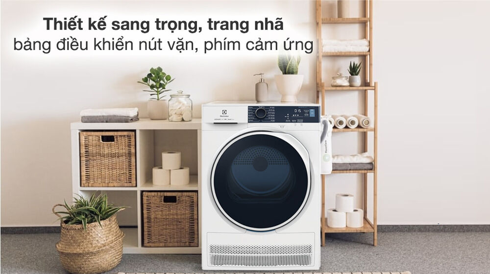 máy sấy ngưng tụ electrolux 8 kg edc804p5wb - tổng quan thiết kế