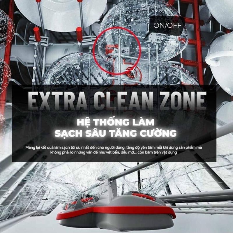 hệ thống làm sạch sâu của máy rửa bát độc lập bosch sms6zci16e serie 6