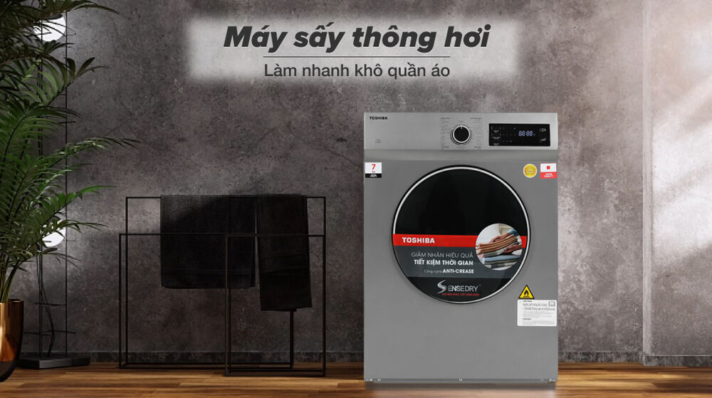 Máy sấy thông hơi 7 kg Toshiba TD-H80SEV(SK) - Sấy thông hơi máy sấy thông hơi 7 kg toshiba td-h80sev(sk) - sấy thông hơi