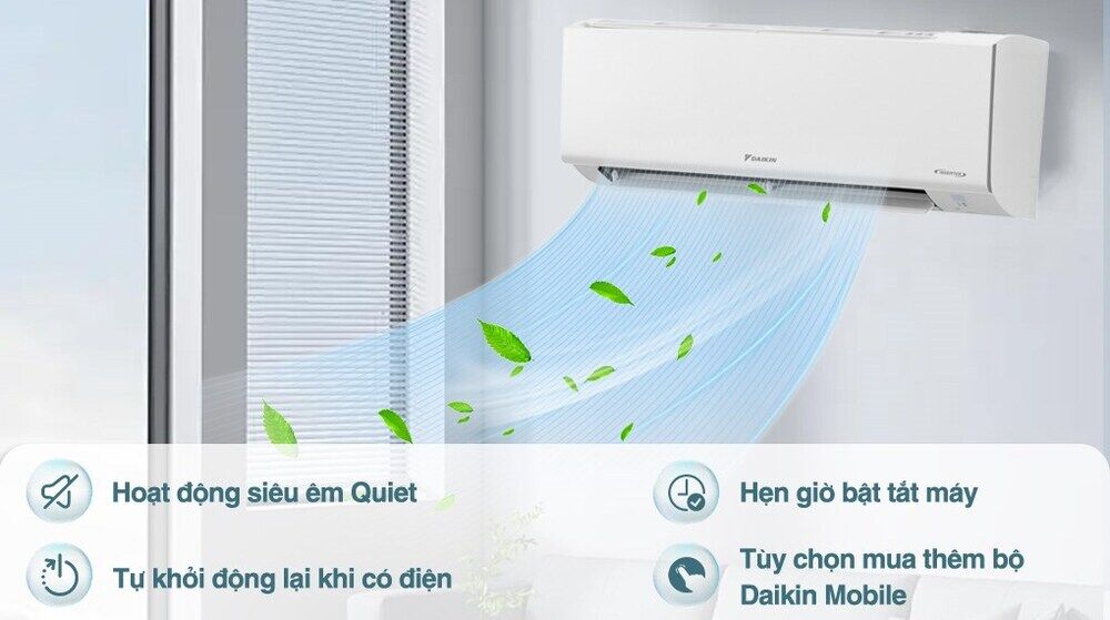 máy lạnh daikin inverter 1 hp atkb25yvmv - tiện ích