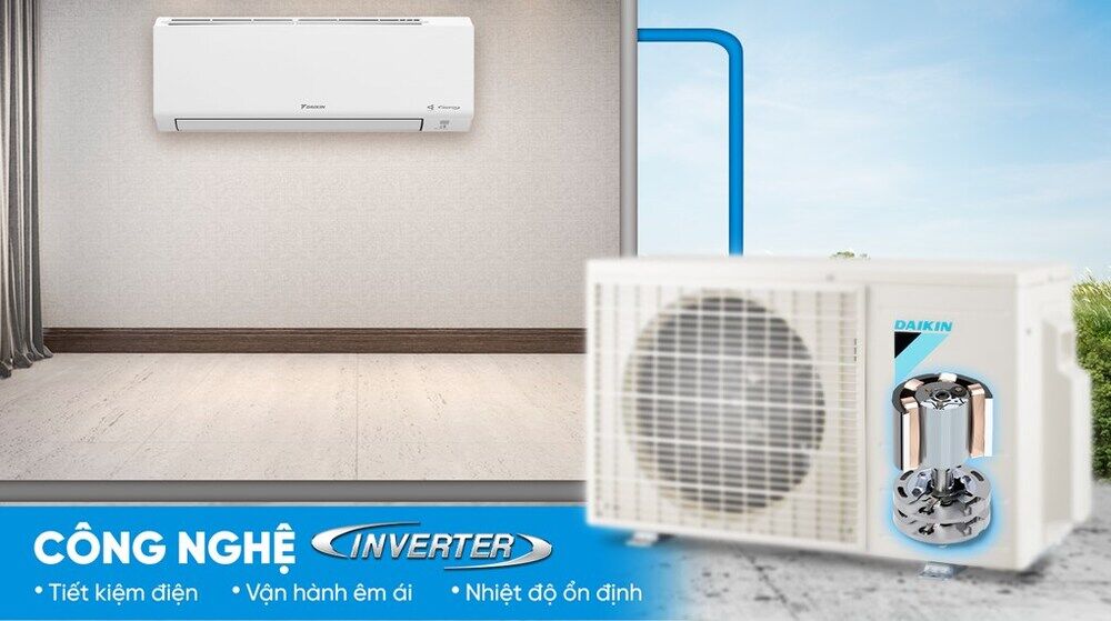 Máy lạnh Daikin Inverter 1 HP ATKF25YVMV - Công nghệ tiết kiệm điện máy lạnh daikin inverter 1 hp atkf25yvmv - công nghệ tiết kiệm điện