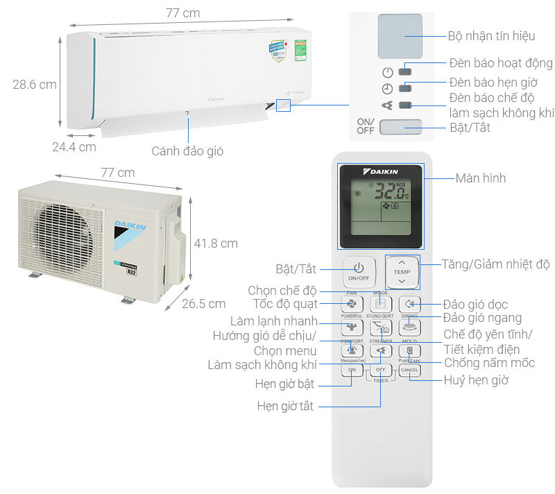 máy lạnh daikin inverter 1 hp atkf25yvmv