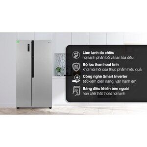 Tủ lạnh LG Inverter 519 lít Side By Side GR-B256JDS