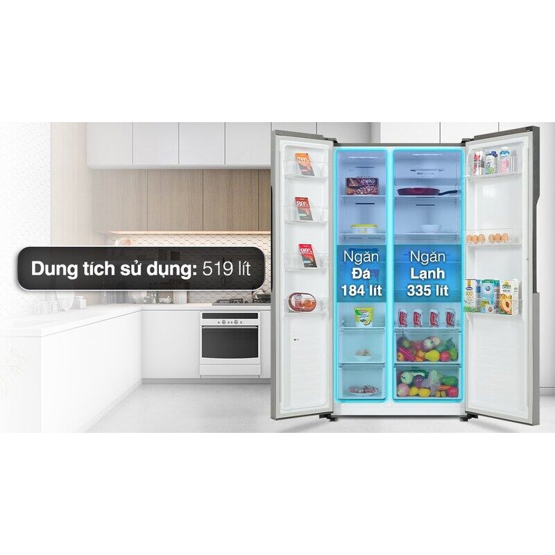 Tủ lạnh LG Inverter 519 lít Side By Side GR-B256JDS