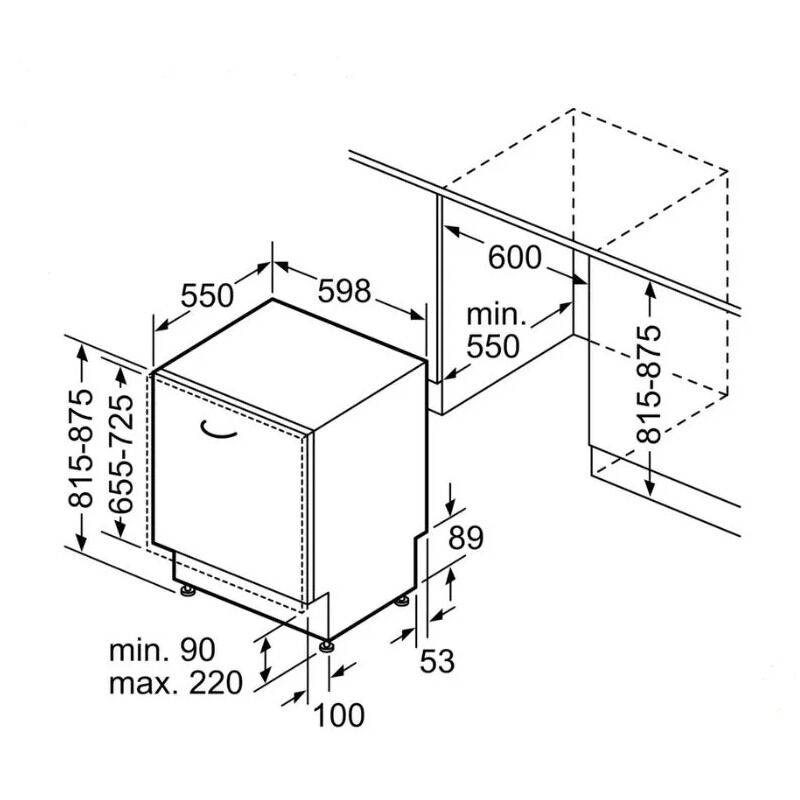 Máy rửa bát âm tủ Bosch SMD8TCX04E Serie 8